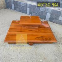 ราคา ✅ส่งฟรี CR.W หิ้งพระติดผนังงานไม้สัก หิ้งพระบูชา ขนาด 40*30 ซม. หิ้งวางพระ สีย้อมไม้สัก Buddha shelf. (27851033221)