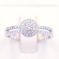 ราคา Happy Jewelry แหวนเพชรล้อม ยอด 10ตัง บ่าเพชรคู่ แหวนทองเพชรแท้ ทองแท้ 37.5% ME895 (24340466816)