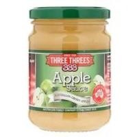 ราคา ทรีทรีส์แอปเปิ้ลซอสสำหรับราดอาหาร 250กรัม Three Threes Apple Sauce 250g. (42325397473)