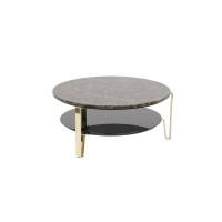 ราคา โต๊ะกลางเหล็กท๊อปหิน รุ่น Heztiara สีดำ ยี่ห้อ SB furniture (26878949246)