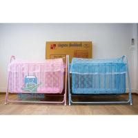 ราคา เปลเด็ก เปลลูกกรง เปลไกว สีฟ้า สีชมพู สินค้าพร้อมส่ง bt99 (4116162717)