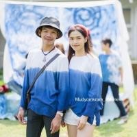 ราคา เสื้อมัดย้อมแขนยาวคอกลมลายสไลด์ (6525199932)