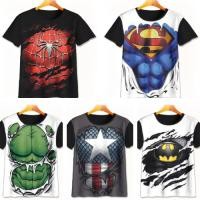 ราคา เสื้อยืดซุปเปอร์ฮีโร่ 3D เท่ๆ | เสื้อยืด Cinema Super Hero | เสื้อผ้าซุปเปอร์ฮีโร่เด็กอายุ 1-12 ปี (27542570950)