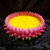 ราคา ฐานดอกบัวพับรองพระ ดินปั้นขนาด 7-9 นิ้ว (3439612917)