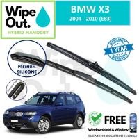 ราคา [PREMIUM] BMW X3 2004 - 2010 (E83) ใบปัดน้ําฝน WipeOut HYBRID NANODRY SILICONE (ชุดหน้า) (44121831023)