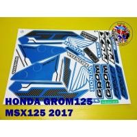 ราคา สติ๊กเกอร์ HONDA GROM 125 MSX 125 GROM MSX 2017 STICKER “BLUE-BLACK” (20893646958)