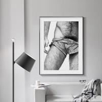 ราคา โมเดิร์นที่เรียบง่ายสีดําสีขาวยิมสไตล์ผู้ชายพิมพ์เกย์ดินสอภาพวาดไตรกีฬาชุดภาพวาดตกแต่งแขวนภาพวาด (49150091806)