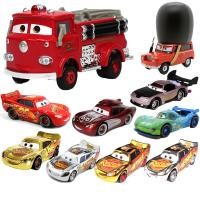 ราคา ของเล่นโมเดล Pixar Cars Disney Fire Truck Gold McQueen Alloy Car Toy Gift (42257426951)