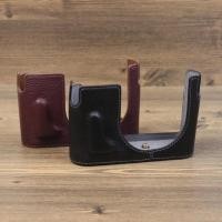 ราคา เหมาะสําหรับ (Yu) Leica Leica Q Q-P กระเป๋ากล้องหนังแท้เคสหนังครึ่งฝาครอบฐานเคสป้องกัน (27877800010)