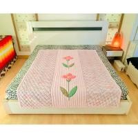 ราคา ผ้าห่มนวม ขนาด 5ฟุต สีชมพูประดับลายดอก มือสองสภาพดี สินค้าญี่ปุ่น-เกาหลีแท้ (26051311105)