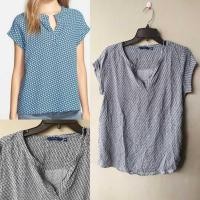 ราคา เสื้อเบลาส์แขนพิมพ์ลายสีฟ้า Tom Tailor V (29515529606)