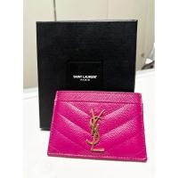 ราคา YSL Card Holder สี Bubblegum (ชมพูเข้ม) กระเป๋าใส่บัตรแบรนด์เนม (21596323585)