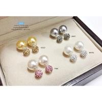 ราคา EY0275 ต่างหูเงินแท้92.5% พลอยสี-มุกสังเคราะห์ ดีไซน์ดิออร์ (ก้านเสียบเงินแท้) (18953259321)