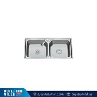 ราคา Tecnostar อ่างล้างจานฝัง 2 หลุม รุ่น TNS 201000 SS ขนาด 100 ซม. ลึก 22 ซม. (24734265910)