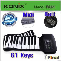 ราคา Konix PA61 (OEM) By 61 Keys MIDI Flexible Electronic Roll up Piano เปียโนพกพา เปียโนไฟฟ้า 61 คีย์ พร้อมถ่านชาร์จได้ (18417347180)