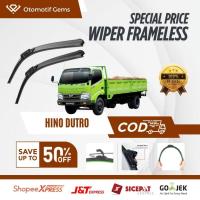 ราคา ฮีโน่ ดูโทร ที่ปัดน้ําฝน ไม่มีกรอบ เรียบ กันเสียง คู่ 2 ชิ้น ขวาและซ้าย | Hino Dutro ที่ปัดน้ําฝนกระจกรถยนต์ | Hino Dutro ที่ปัดน้ําฝนรถยนต์ (43922040319)