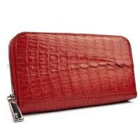 ราคา River กระเป๋าสตางค์ แบบยาว หนังจระเข้แท้ ส่วนหาง สีแดง (541139702)