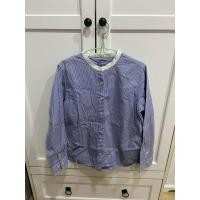 ราคา เสื้อคอจีนลายทางสีฟ้า muji (43110659190)