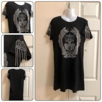 ราคา เดรสสีดำ งานรีดเพชรลายมงกุฎ (7703646562)