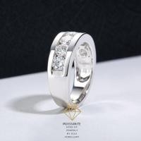 ราคา แหวนเพชรโมอีส 4 มม. รวม 2.10 กะรัต ✨ ตัวเรือนเงิน 925 ชุบทองคำขาว/ทองคำ 18K หนาๆ (44313361534)