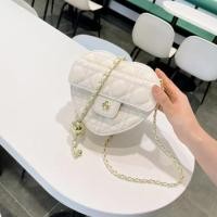 ราคา กระเป๋าสะพายข้างหัวใจ สายโซ่ น่ารัก ใสใส สไตล์คุณหนู (15187789063)