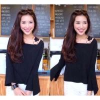 ราคา เสื้อสีดำ งานป้าย Lawyer แต่งดีเทลตรงคอ น่ารักมากก (3737709799)