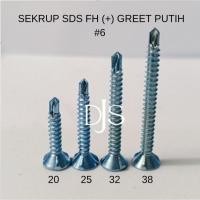 ราคา 100 ชิ้น SDS FH (+) GREET WHITE SCREW SDS FH (+) GRC 6 LION KALSI RILLING SCREW (27341803043)