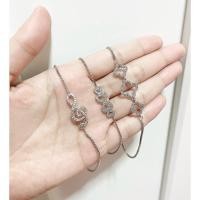 ราคา พร้อมส่ง สร้อยข้อมือ กำไลข้อมือ ชุบทองคำขาว ประดับเพชร (27101965464)