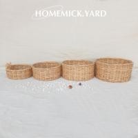 ราคา homemick.yard ตะกร้าหวายใบใหญ่ไม่มีหูจับ ทรงกลม มี 4 ขนาด ใส่ของได้เยอะ เอาไปตกแต่งบ้านก็สวย มีทาแล็คเกอร์ (22636435129)