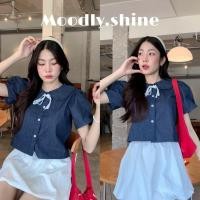 ราคา [New in]เสื้อยีนส์คอบัว (28366455468)