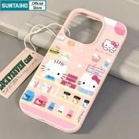 ราคา SUNTAIHO Suntaihoเคสโทรศัพท์น่ารักHello Kitty ShopฉากFrosted Soft PremiumกันกระแทกสําหรับiPhone 11 12 13 14 15 16 Pro Max IP 7 8 Plus Iphon X XS XR Xs Max (40909944053)