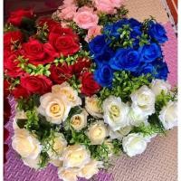 ราคา (ส่งไว) ดอกกุหลาบ ดอกกุหลาบปลอม ดอกกุหลาบประดิษฐ์ ดอกแซม ใบแซม ดอกไม้ปลอม ดอกไม้ประดิษฐ์ ดอกไม้ตกแต่งบ้าน (25558305125)