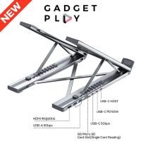 ราคา [กรุงเทพฯส่งด่วน] UNITEK USB-C Foldable Laptop Stand with Docking Station พร้อม HUB ในตัว 9in1 สเเตนรองโน๊ตบุ๊ค (41717086531)