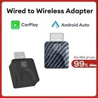 ราคา 2 in 1 Wireless Carplay Android Auto Adapter กล่องอัจฉริยะ Plug and Play สําหรับรถยนต์ Android Auto (43607639838)