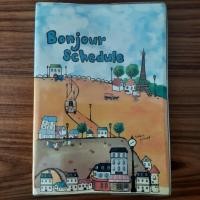 ราคา (Made in Korea) สมุดโน้ต ลายประเทศฝรั่งเศส Bonjour Schedule Notebook แพลนเนอร์ Planner ไดอารี่ สมุดจดบันทึก To Do Check (41201450516)