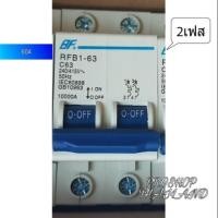 ราคา เบรกเกอร์ตู้ไฟฟ้า เบรกเกอร์2P 60A เกาะราง เบรกเกอร์ตู้ไฟฟ้า 2เฟส-2P (22264114669)