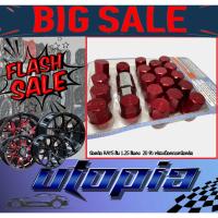 ราคา น๊อตล้อ RAYS แท้ !!!! น๊อตล้อแต่งรถยนต์ แบบสั้น ขนาดเกลียว 1.25 สี แดง จำนวน 20 ตัว พร้อมบล็อคถอดน๊อตล้อ (22671176949)