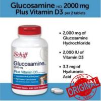 ราคา พร้อมส่ง แท้ % Schiff Glucosamine with Vitamin D3 & Hyaluronic Acid 2000mg 150 Coated Tablets (1642702494)