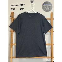 ราคา เสื้อยืด มือสอง Champion สีเทาดำ ป้าย M (26224724777)