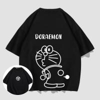 ราคา คุณภาพสูง Victoria's Secret Anime Doraemon Short Sleeve T-shirt Men's and Women's Fashion Loose Cotton Half Sleeve (26960458883)