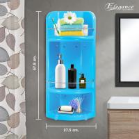 ราคา [ส่งจากไทย] ชั้นวางของในห้องน้ำ Max Volume 2in1 สีฟ้า ชั้นวางห้องน้ำ ที่วางของ แบบเข้ามุมและติดผนัง (923532176)