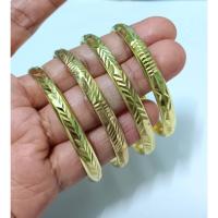 ราคา กำไลทองเหลือง กำไลกัดลายขัดเงางานทองเหลืองแท้ กำไล กำไรรับทรัพย์ (ฺBL-16) (25530927774)