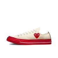 ราคา CDG Play x Converse Chuck Taylor All Star 1970s 0X White red รับประกันของแท้ 100% (29611713020)