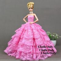 ราคา เสื้อผ้าตุ๊กตาบาร์บี้ชุดแต่งงานชุดราตรีสีชมพู 1/6 30 ซม. สําหรับตุ๊กตาบาร์บี (15104568661)