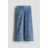 ราคา H&M(เอชแอนด์เอ็ม) กางเกงทรงเดนิมแบบกว้าง Girls Wide denim-look trousers 1226321_17 (28842624160)