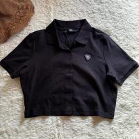 ราคา CPS Chaps แท้ เสื้อครอปคอปกกระดุมหน้า (29122623270)