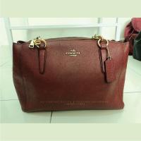ราคา PRELOVED BY AD - COACH F57520 Christie Carryall in Crossgrain Leather สี True Red (29541320455)
