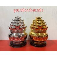ราคา ตั้งมงคลกระถางก้อนเงินก้อนทองขนาดสูง6.5นิ้วกว้าง6.5นิ้วงานเรซิ่นชุบทองเค เสริมความร่ำรวย เงินทองไหลมาเทมา ราคาคู่ละ800บ. (29416378728)