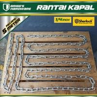 ราคา เหล็กสังกะสี/โซ่เรือ 6 มิล (1/4 นิ้ว) ยาว 5 เมตร เชอร์ล็อกเดิม (27890355004)