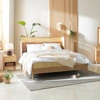 ราคา เตียงหวายญี่ปุ่น ข & ข โรงแรมเตียงไม้เนื้อแข็งไม้ขี้ผึ้งสีขาว1.81.5เตียงใหญ่เตียงคู่ย้อนยุคแสงหรูหราพาร์ทเมนท์ขนาดเล็ก (44472571022)